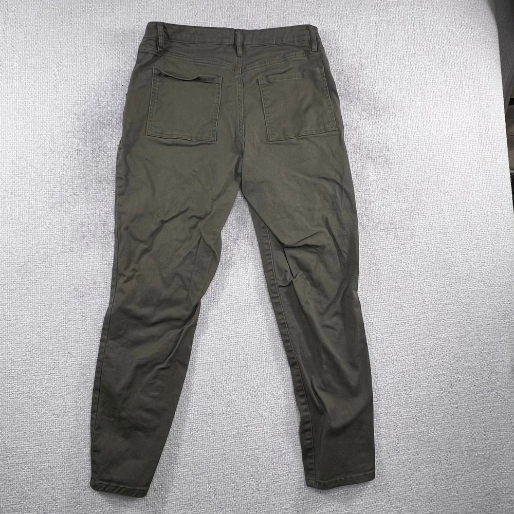 Banana Republic Womens‎ Olive Green Skinny Utility Pants High Rise Chino Size 10